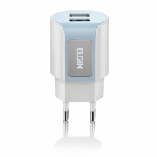 CARREGADOR 2 SAÍDAS USB P/TOMADA BIVOLT 5V 2.1A CT2USB ELGIN